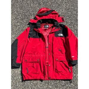 VTG 90s The North Face Gore-Tex Mountain Guide Ski Jacket Mens XL Red Black